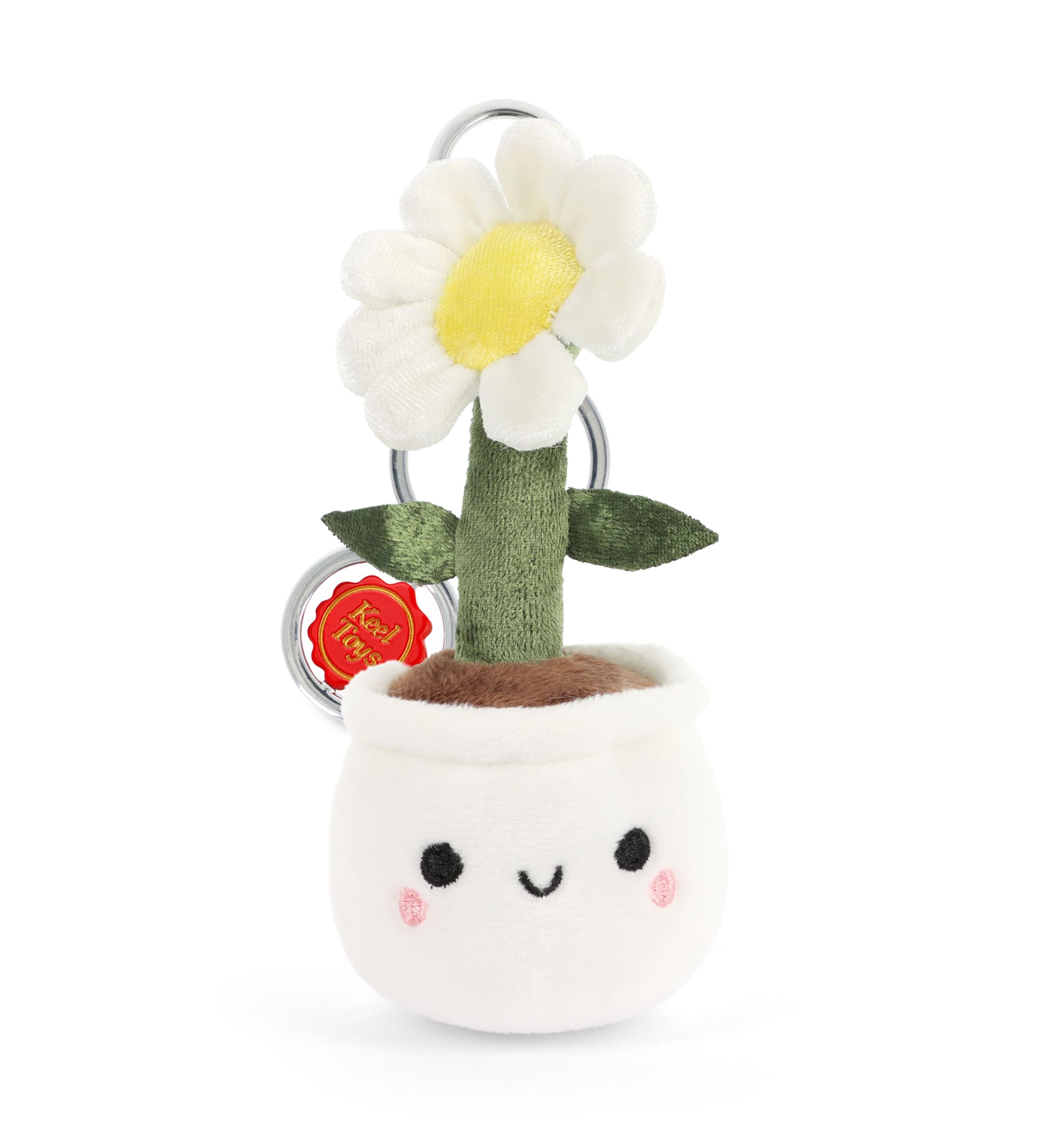 Keel Toys White 12Cm Keeleco Bag Charm Daisy