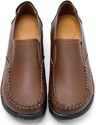 Miniatura 3 de UZB Mocasines sin cordones para mujer de cuero cómodos informales con plataforma