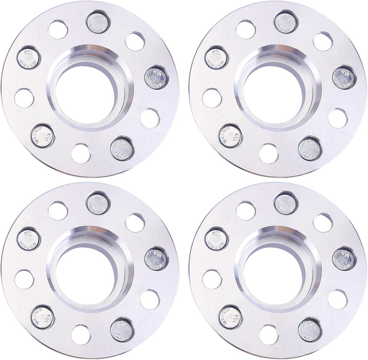 4PCS 5x112mm to 5x114.3mm Flange Hubcentric Wheel Adapter Spacers 20mm Hub Centric Wheel Adapter with 12x1.5 Thread Pitch, 5x112mm (Hub) to 5x114.3mm /5x4.5inch(Wheel) Compatible with AUDI