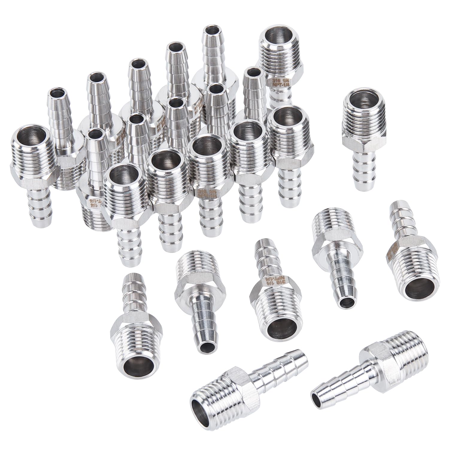 Generico-Barra Produzione Inox Acciaio 316 Barb Giunto Mender Raccordo 3/16 Hose ID Air Water Fuel Boat (confezione da 1000