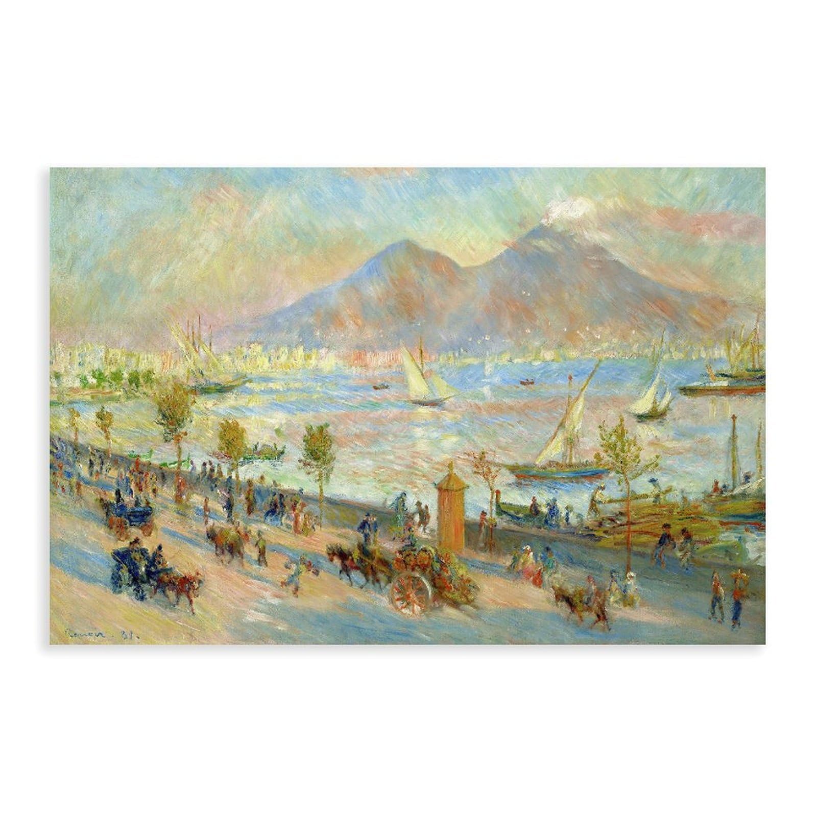 Dfjyjfgjj Pierre-Auguste Renoir,Bay Of Naples, Evening, 1881 Canvas Posters Wall Art Bedroom Office Room Decor Gift 24" L X 36" W