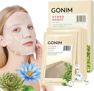 GONIM Face Mask Korean Skin Care with Hyaluronic Acid & Collagen Activation- Face Masks Skincare Hydration, Anti Aging & Moisturizing Sheet Mask for All Skin Korean Face Mask 30ml x 5 Sheets