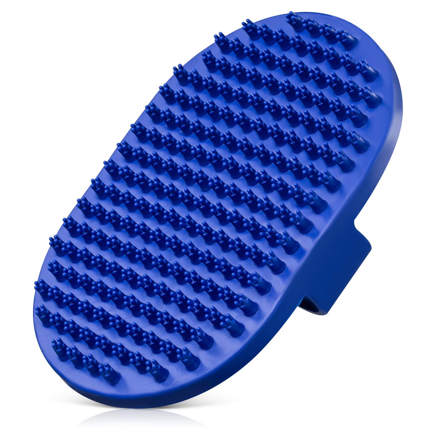 Dog bath brush, ROPO rubber massage dog shampoo brush, used for pet grooming, removing shedding fur, combing tangles and dead fur, suitable for pet dogs and cats (blue)