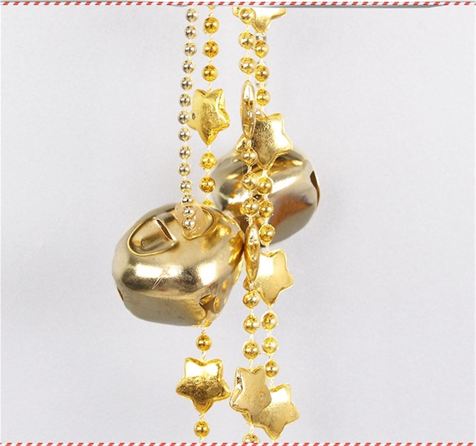 Campane Natalizie Decorazione Campane Da Appendere For Decorazioni Natalizie 2 Pezzi For Albero Di Natale Portafortuna Con Fiocco Campanelle Di Natale(Gold)