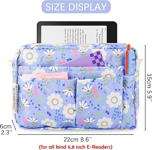 Miniatura 122 de Organizador multifuncional de cartera, bolsa de viaje impermeable con cremallera, estuche de almacenamiento de suministros de diario para cuadernos