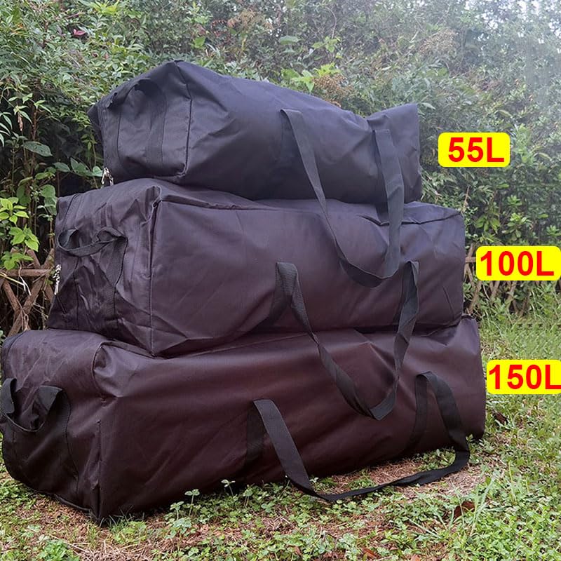 SCHIK Camping Equipment Storage Bag Outdoor Traveling for Men's Women Luggage Travel Duffle Backpack Waterproof Large Hiking Handbags(100L Coffee)2