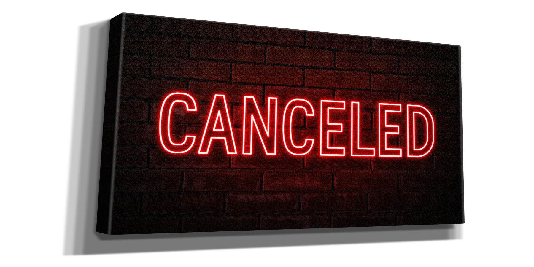 Epic Graffiti 'Canceled In Neon Red' by Epic Portfolio, Canvas Wall Art, 24