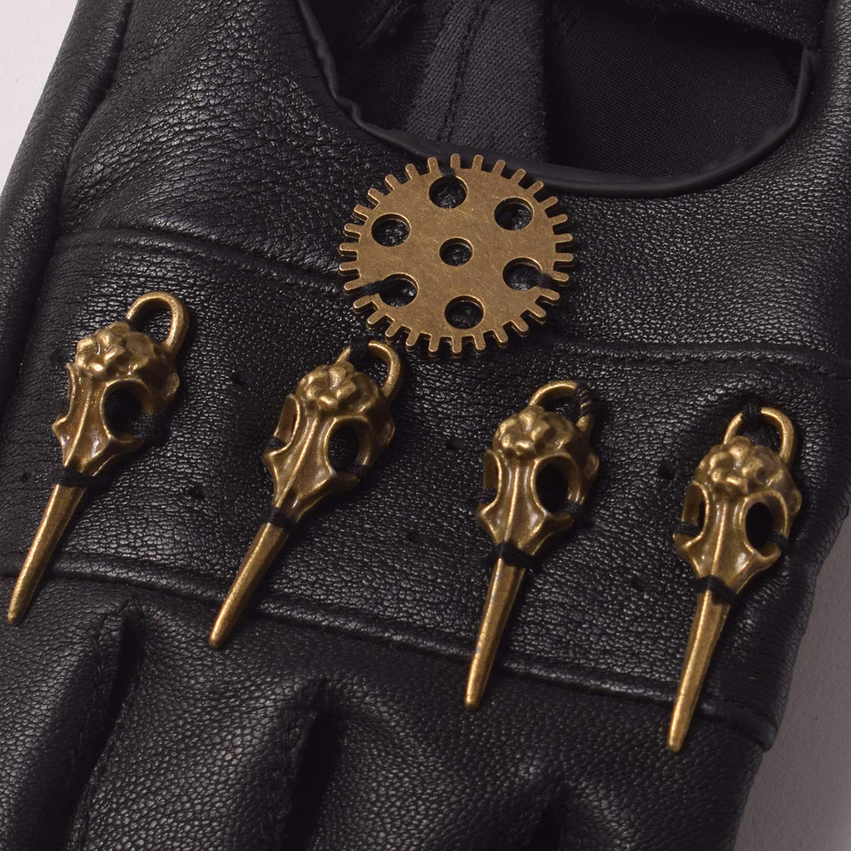 GRACEART Gants Steampunk gothique Hommes Fingerless Mittens