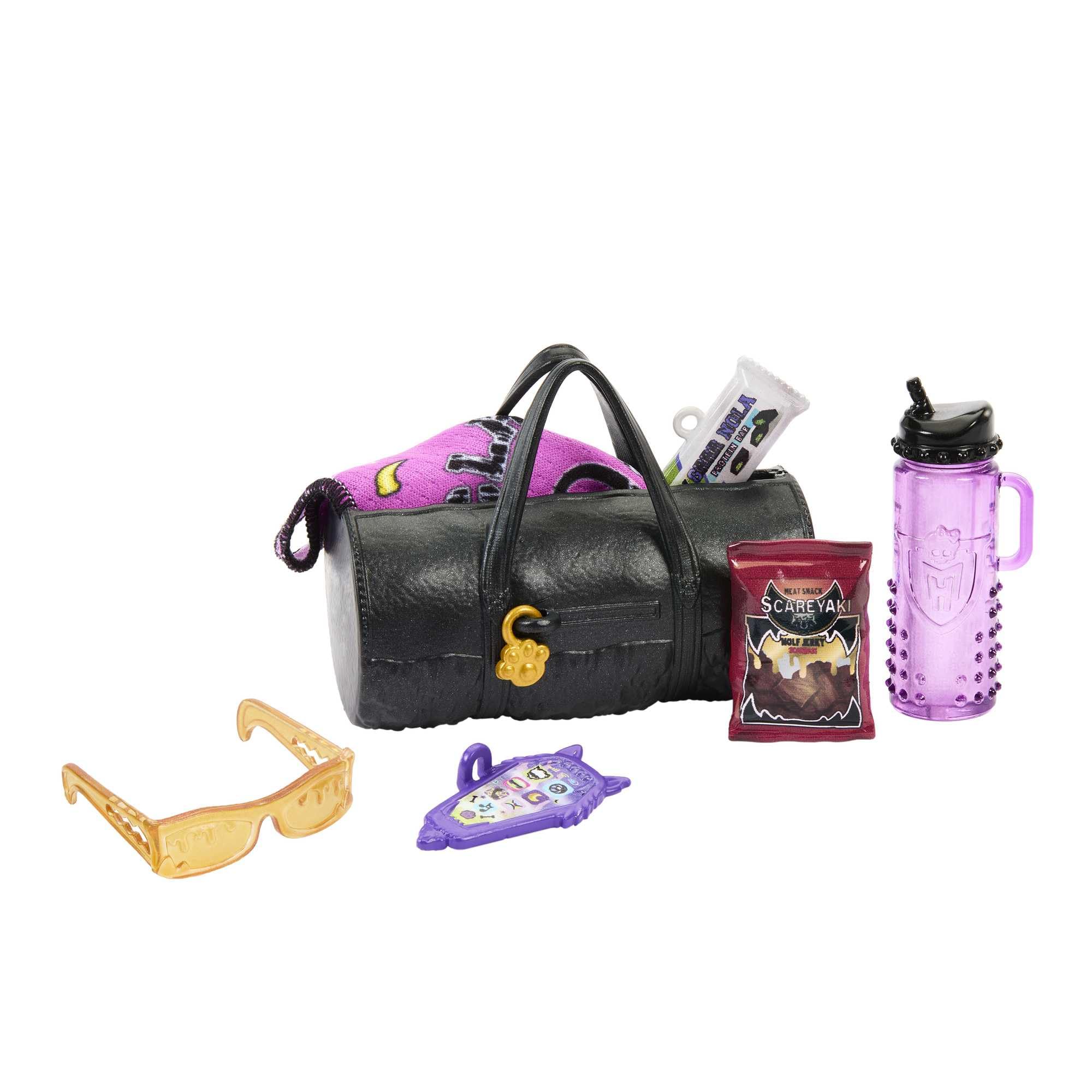 Monster High Poupée Articulée Clawd Wolf avec Gargouille Bulldog Et Accessoires Thématiques, À Collectionner, Jouet Enfant, Dès 4 Ans, HNF65