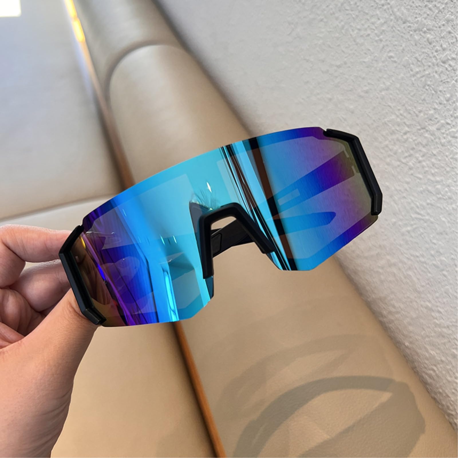 Gafas de Sol,Gafas Sol polarizadas Deportes 2 Pack Flash Mirror Uv400 A Prueba Viento, Accesorio Moda Viajes Conducción La Playa-2pcs Z18