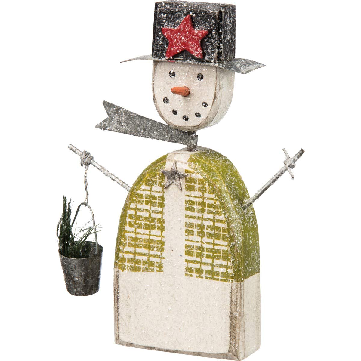 Snowman Sitter with Green Vest - Image 2
