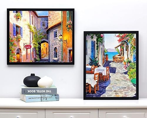 Miniatura 5 de Marcos de fotos de madera para colgar en la pared de 10 x 14 pulgadas, marcos de pintura de diamantes, marco de fotos de abuelo, marcos de fotos