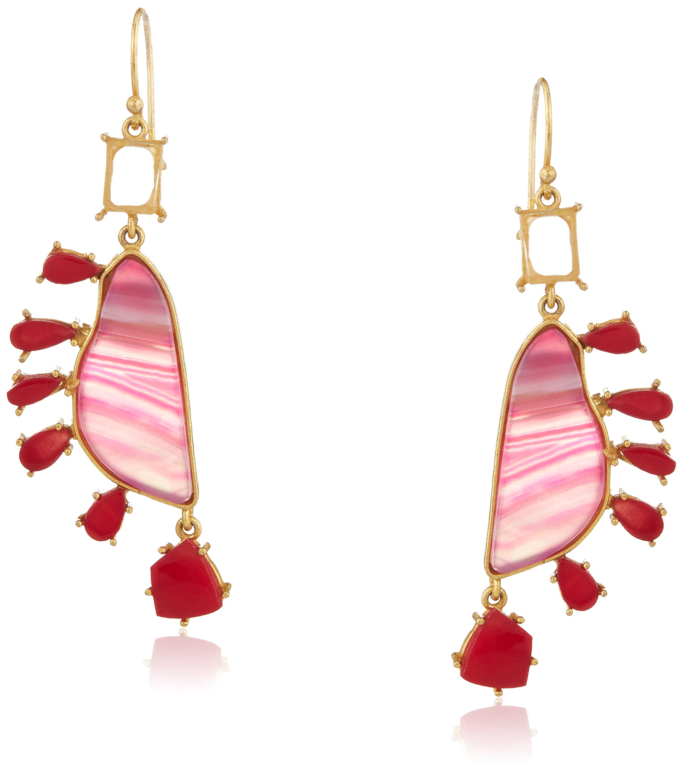 Botanical Ruby Wing Earrings