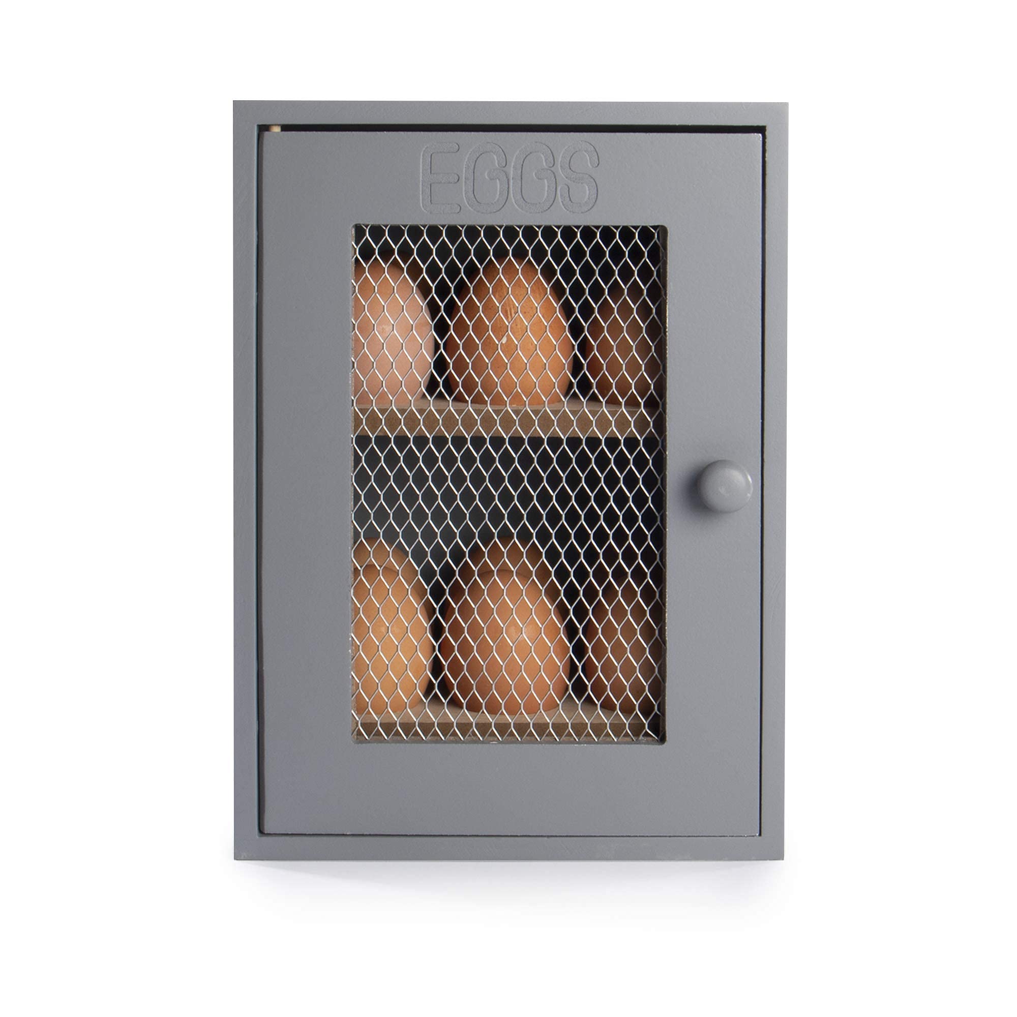 Egg House | Holds 12 Eggs | Farmhouse Inspired | Wooden Storage Cabinet For Kitchen | Egg Holder Box | M&W