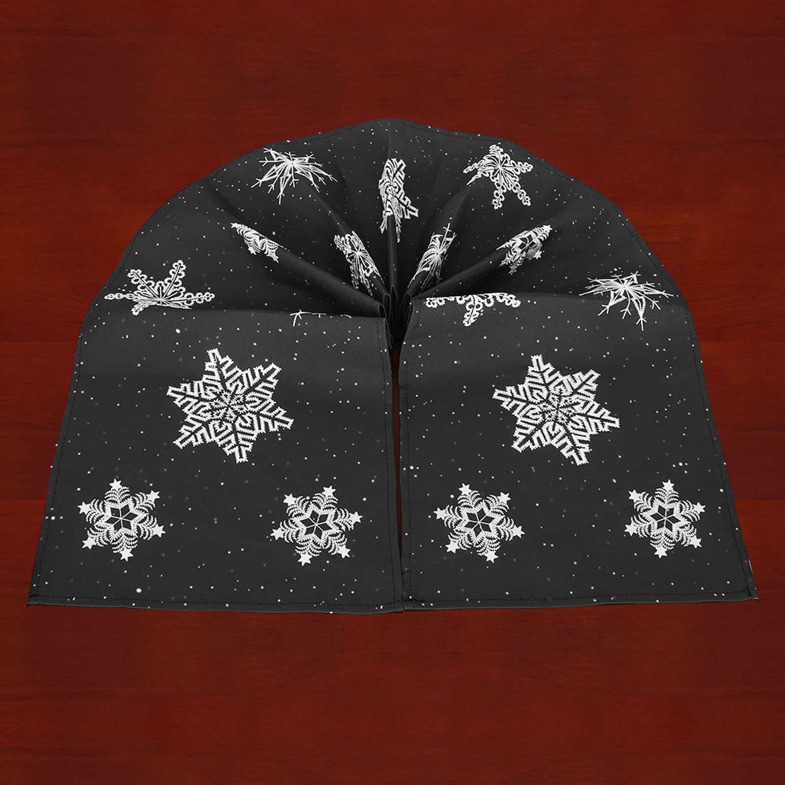 Simhomsen Embroidered Snowflakes Table Runner for Christmas Holidays (Dark Gray, 14 × 69 Inches) - Image 3