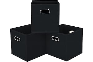 3 Cube Storage Organizer in Black for Home Organization