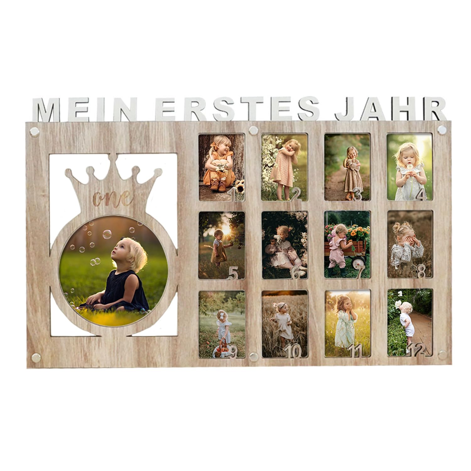 RunFar shop Mein Erstes Jahr Bilderrahmen Baby My First Year Bilderrahmen12 Monate Neugeborenen Meilensteine Bilderrahmen Fotorahmen Erinnerung Geschenkidee von Geburtstag Party