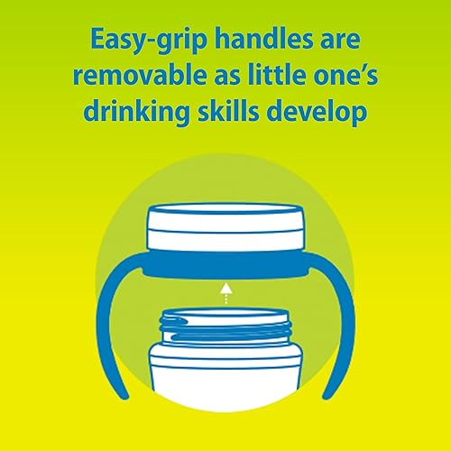 Vista 4 de Dr. Brown's Milestones Hard Spout Insulated Sippy Cup with Handles, Pink, 10 oz, 2 Pack, 12m+