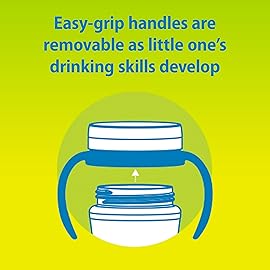 Dr. Brown\'s Milestones Hard Spout Insulated Sippy Cup with Handles, Blue, 10 oz, 2 Pack, 12m+