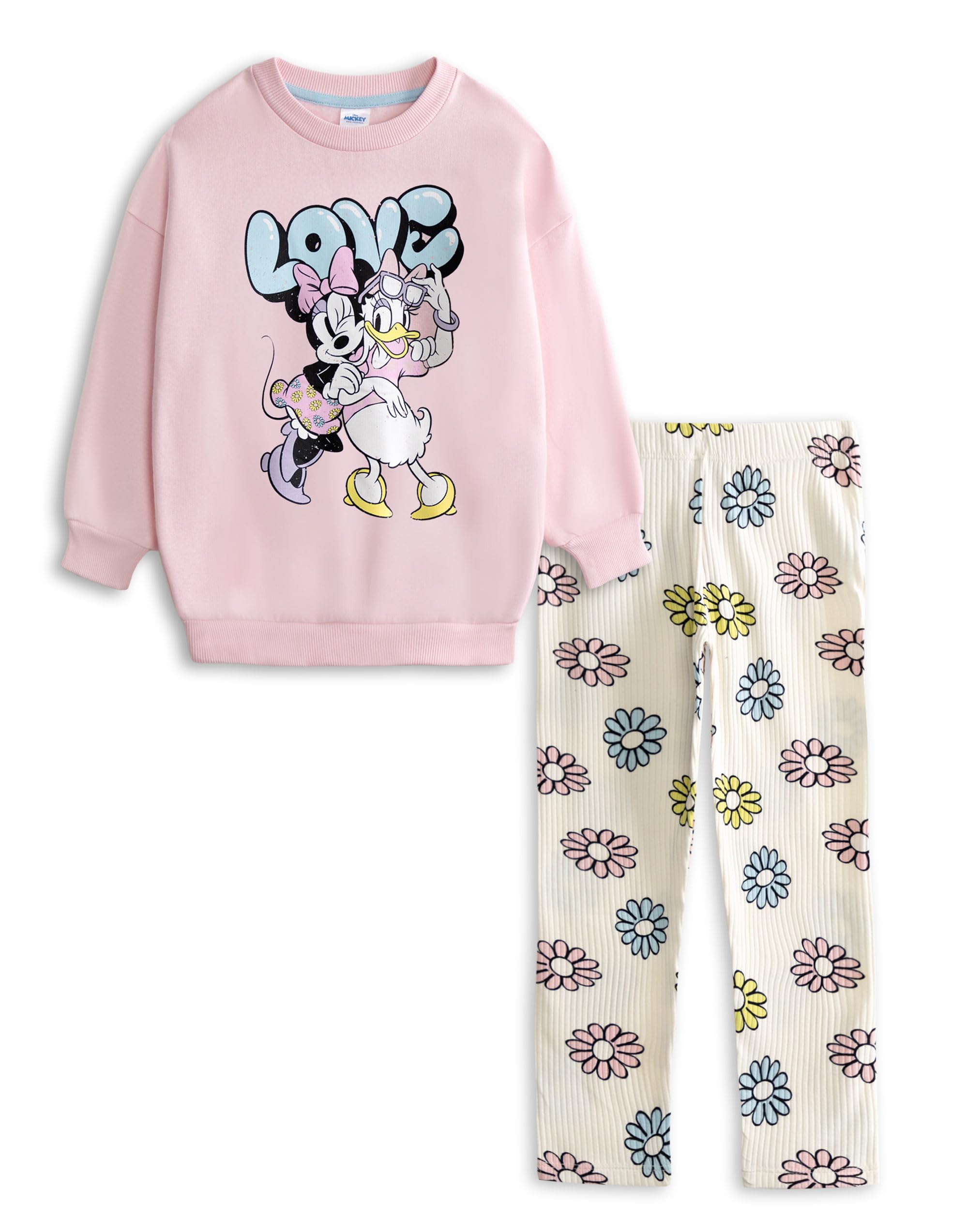 Vanilla Underground Girls Pink Disney Minnie Mouse Minnie Sweatshirt And Joggers Set - 2-3 Years