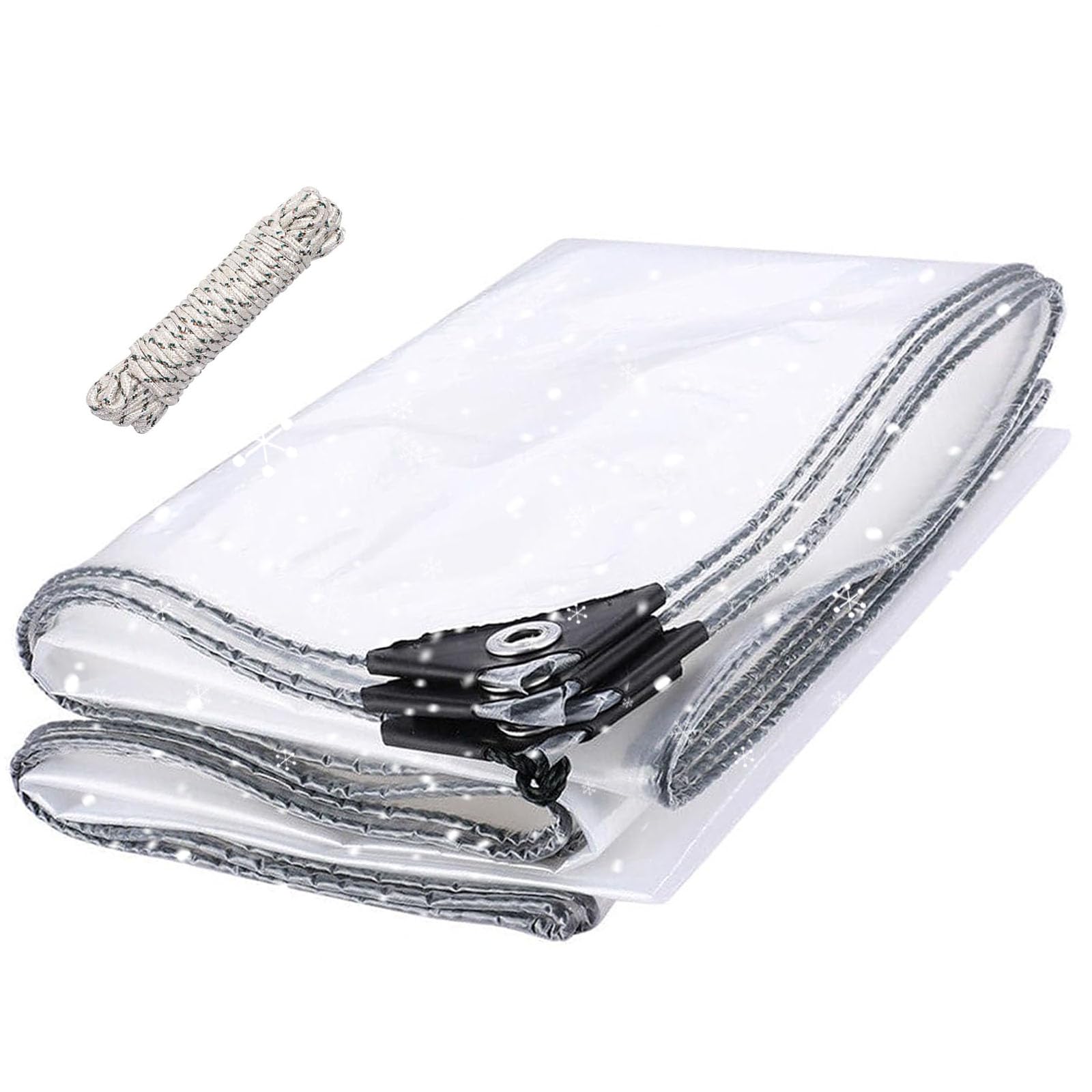 Lona de protección transparente 139 x 157 cm impermeable para vehículos y jardín