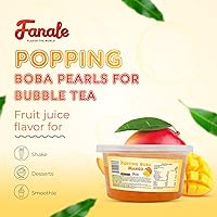 Vista 30 de Fanale Perlas de Boba Reventadoras de Fresa y Mango, Veganas, Sin OMG, Sin Gluten, Sin Grasa, Perfectas para Té de Burbujas, Batidos, Helados
