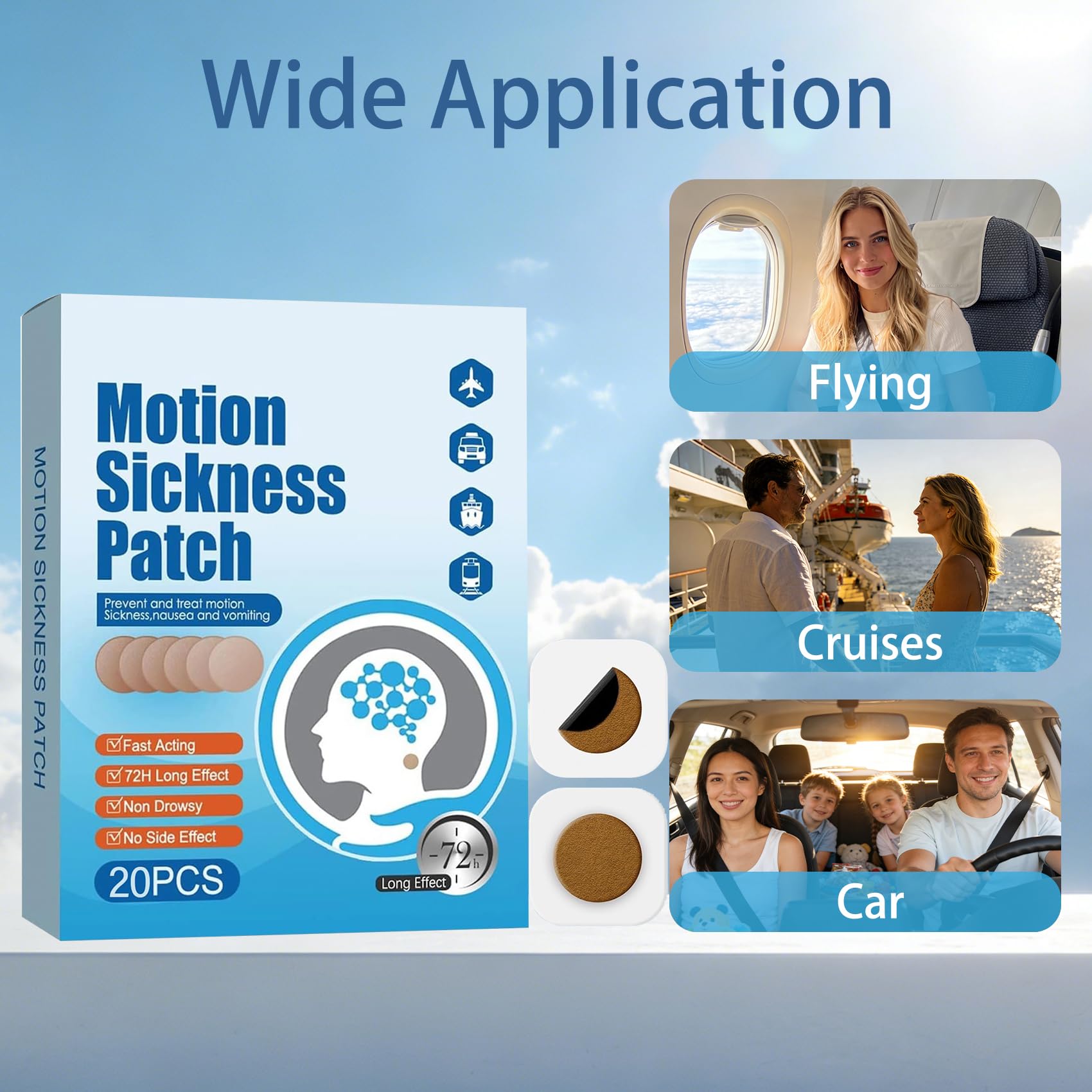 Motion Sickness Patches for Adults and Kids, Cruise Travel Essentials 2026 — Amazon image 3
