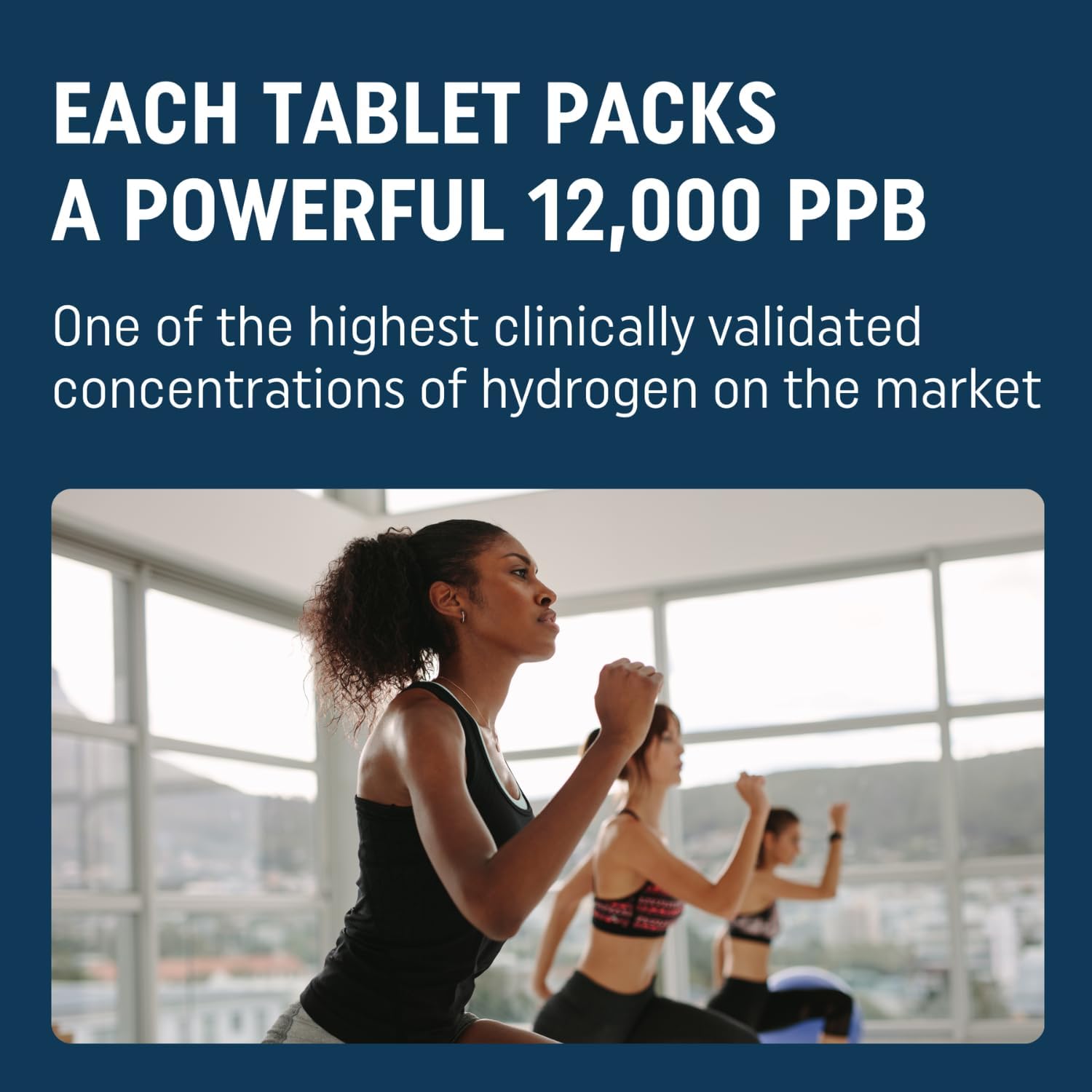 HydroLite Molecular Hydrogen Tablets for Drinking Water | Highest Concentration H2 12,000 PPB | Antioxidant, Detox | Made in USA, 30 Tablets (Unflavored)