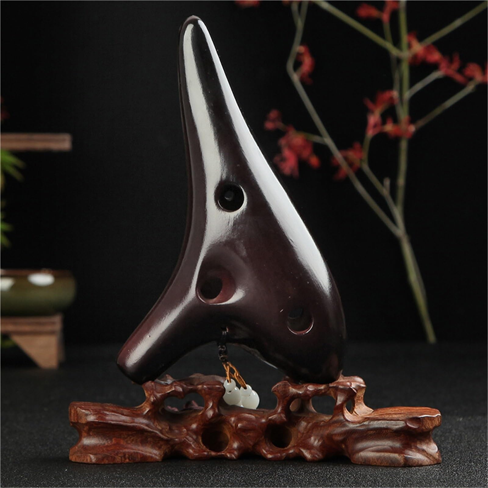 Ocarina Strumento Per Principianti Con Finitura Affumicata Migliorata Chiave Ocarina Alto In Ceramica A 12 Fori