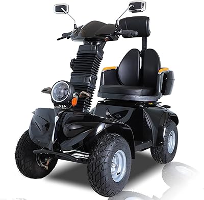 WIILAYOK Heavy Duty 4 Wheel Mobility Scooter, All-Terrain Electric Mobility Scooters for Seniors and Adults 1000W- Fat Tire, Adjustable Seat and Handle, Long Range, 500lbs Capacity, USB Charger Port