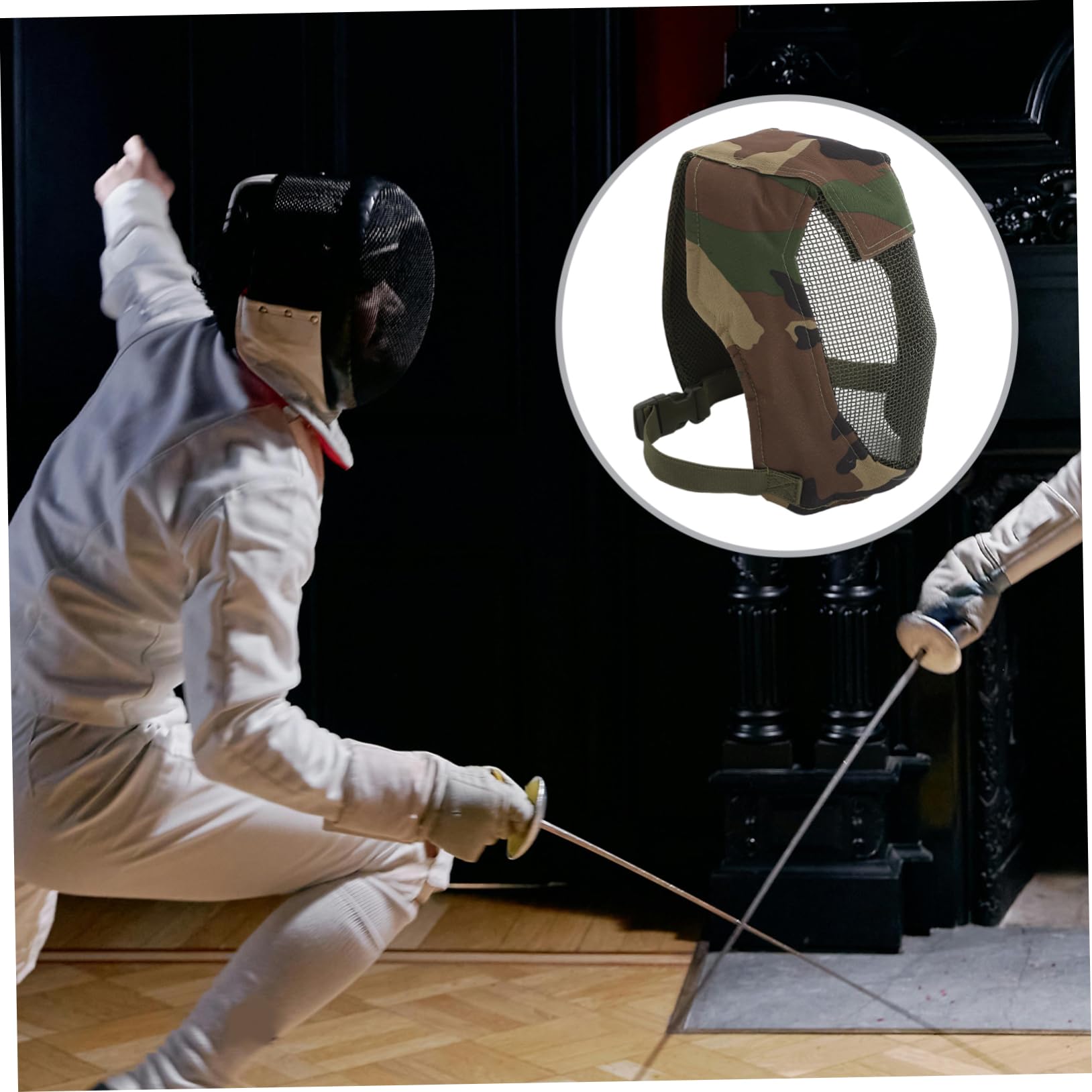 YARNOW 2pezzi Maschera Protettiva Per Fencing e Competizioni All Resistente Urti e