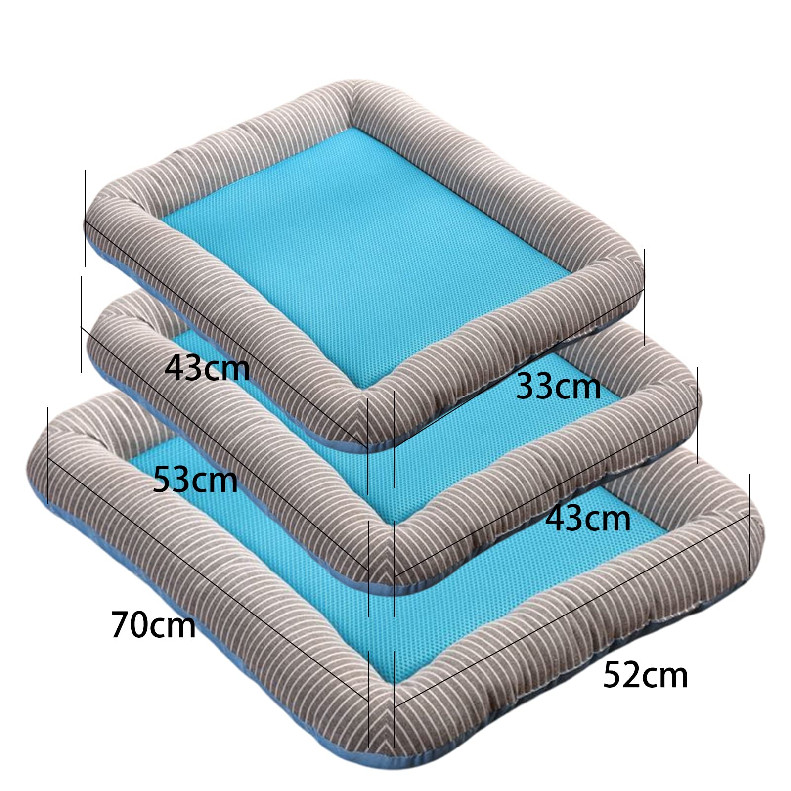 Petcute Letto con cuscino rinfrescante per cani, gatti, cuccioli, gattini, tappetino rinfrescante per animali domestici, coperta fresca, cuccia per cani, materiale in seta ghiacciata, morbida per