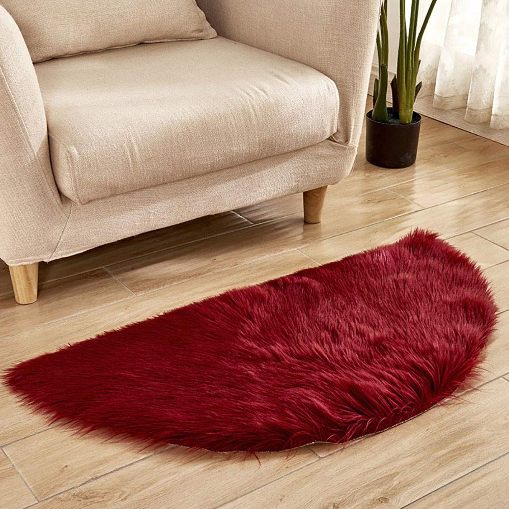 Faux Peau de Mouton en Laine Tapis,Moquette de Canapé Coussin Fourrure Artificielle,Tapis en Fourrure synthétique, Fluffy Soft Longhair Décoratif Coussin de Chaise Canapé Natte
