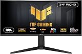 ASUS TUF Gaming VG34VQL3A 34 Zoll Curved Gaming Monitor (WQHD 3440x1440, 180Hz, 1ms GTG, 1500R, ELMB, FreeSync Premium Pro, 125 Prozent sRGB, DisplayHDR 400, DisplayWidget) - 1