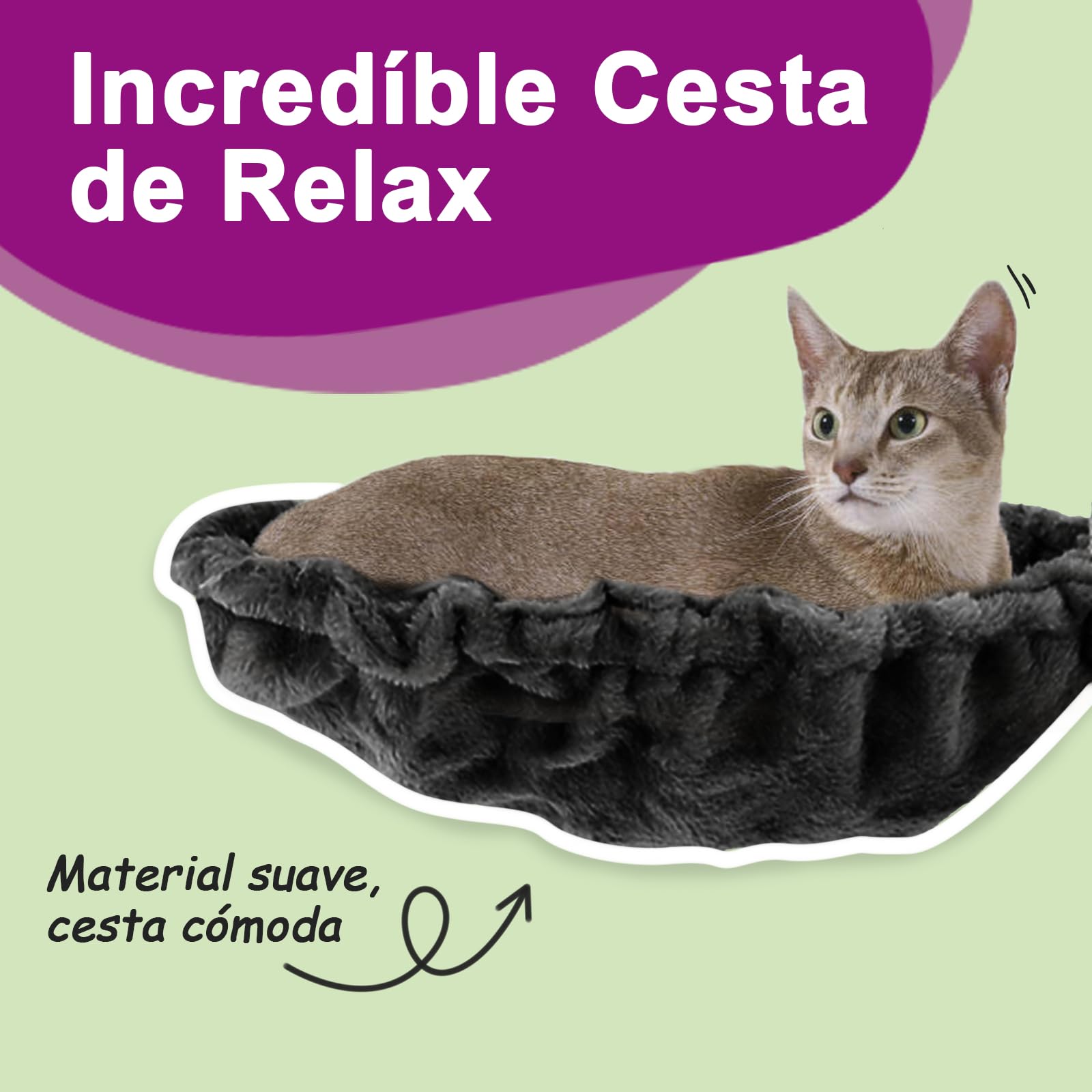 vidaXL Rascador para Gatos con Postes de Sisal Gris Claro 188 cm Mascotas