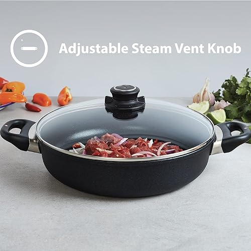 Miniatura 8 de Swiss Diamond Sartén cuadrada de 5 cuartos de galón de 11 x 11 pulgadas antiadherente HD con revestimiento de diamante cuadrado de aluminio con tapa