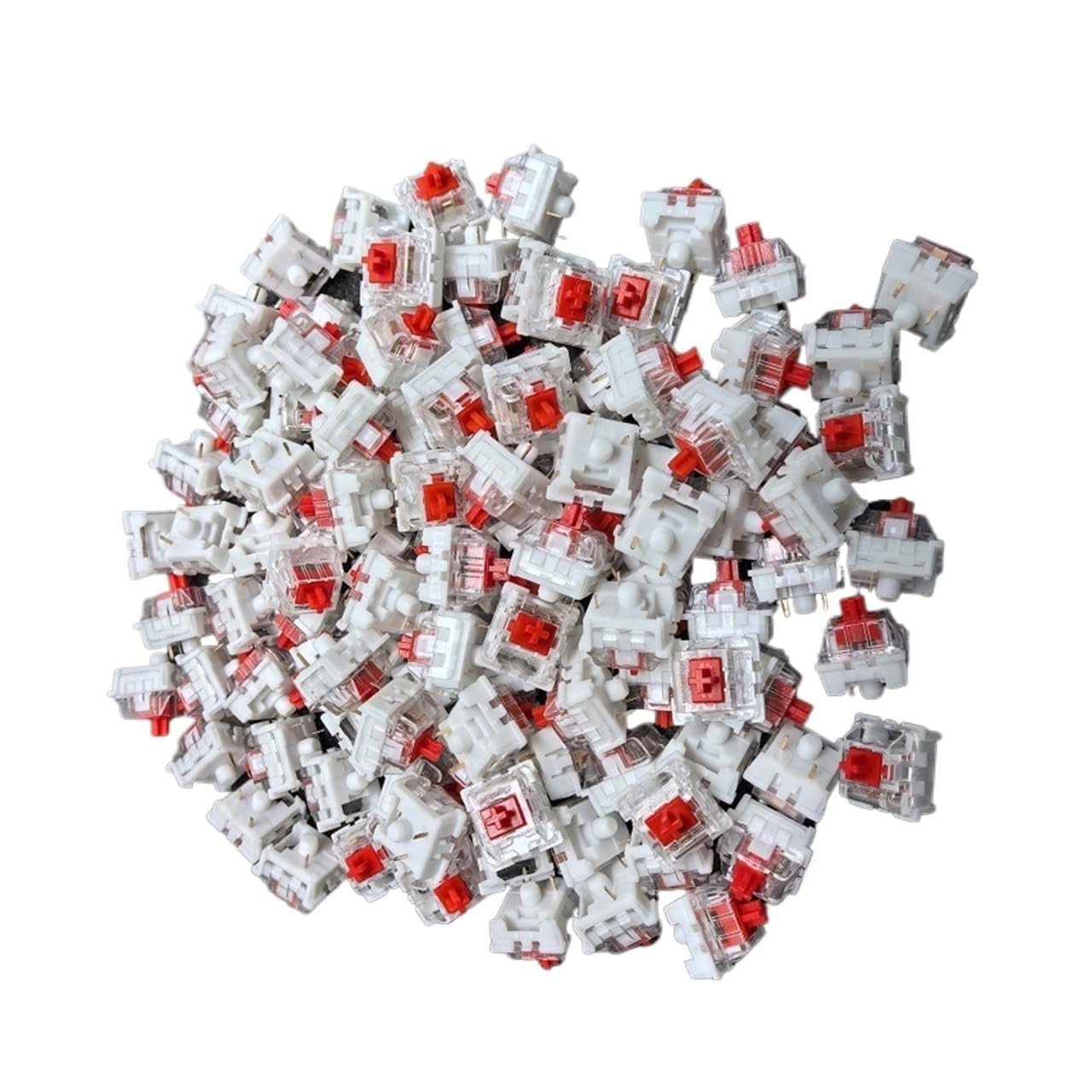 Commutateurs De Clavier 20-100pc commutateurs de Clavier mécanique Bleu Rouge Marron 3 Broches Tige croisée for Touche Clavier(100pcs Red)