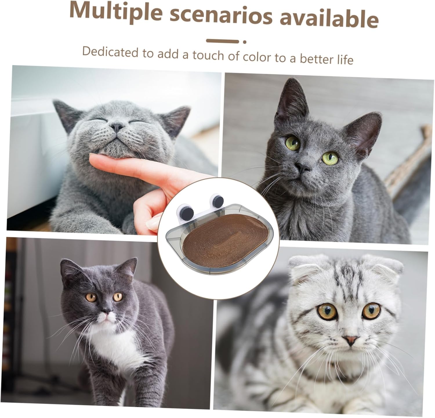 Cat Hammock with Scratching Board Suction Cup Mounted Bed for Windows Cozy Resting Spot for Indoor Cats for Balconies and Living Rooms