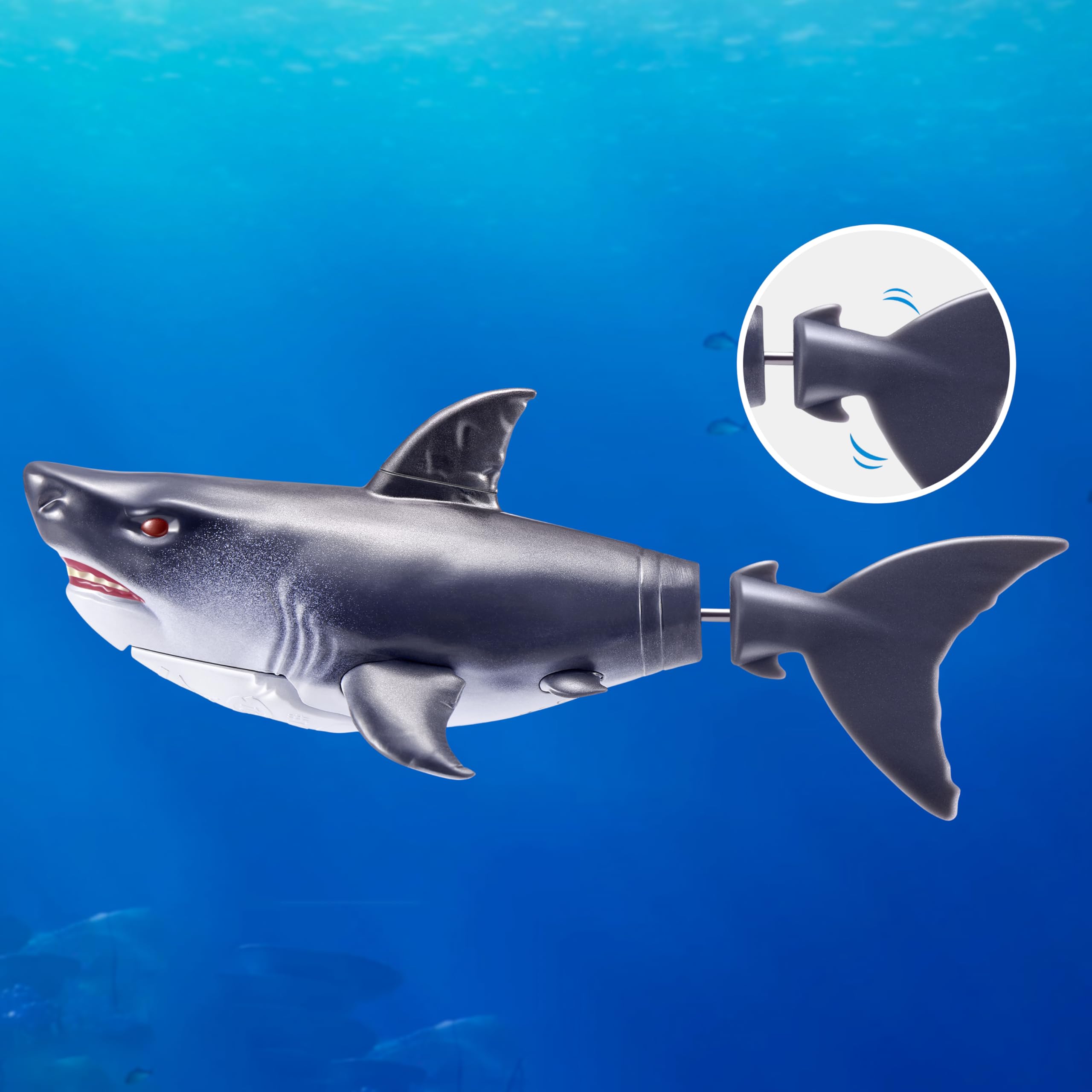 Robo Alive Water Activated Shark 2 Pack (Grey) by ZURU, Realistic Swimming Robotic Bath Toy for Kids Tweens & Teens - Image 2