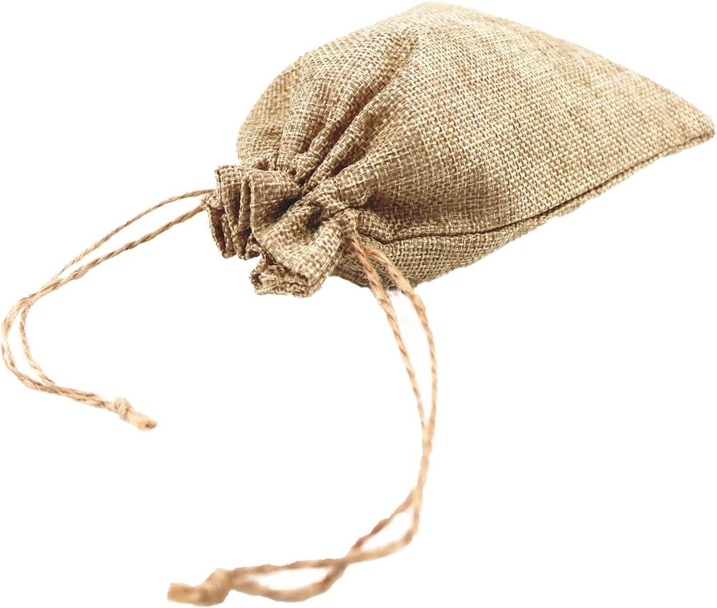 50 Pack Linen Burlap Bags with Drawstring Gift Bags 5x7 inch, Jute Bags, Small Hessian Bags, Jewelry Pouches Party Favor Bags Treat Bags with Strings, Tags for Christmas Wedding Birthday - Image 6