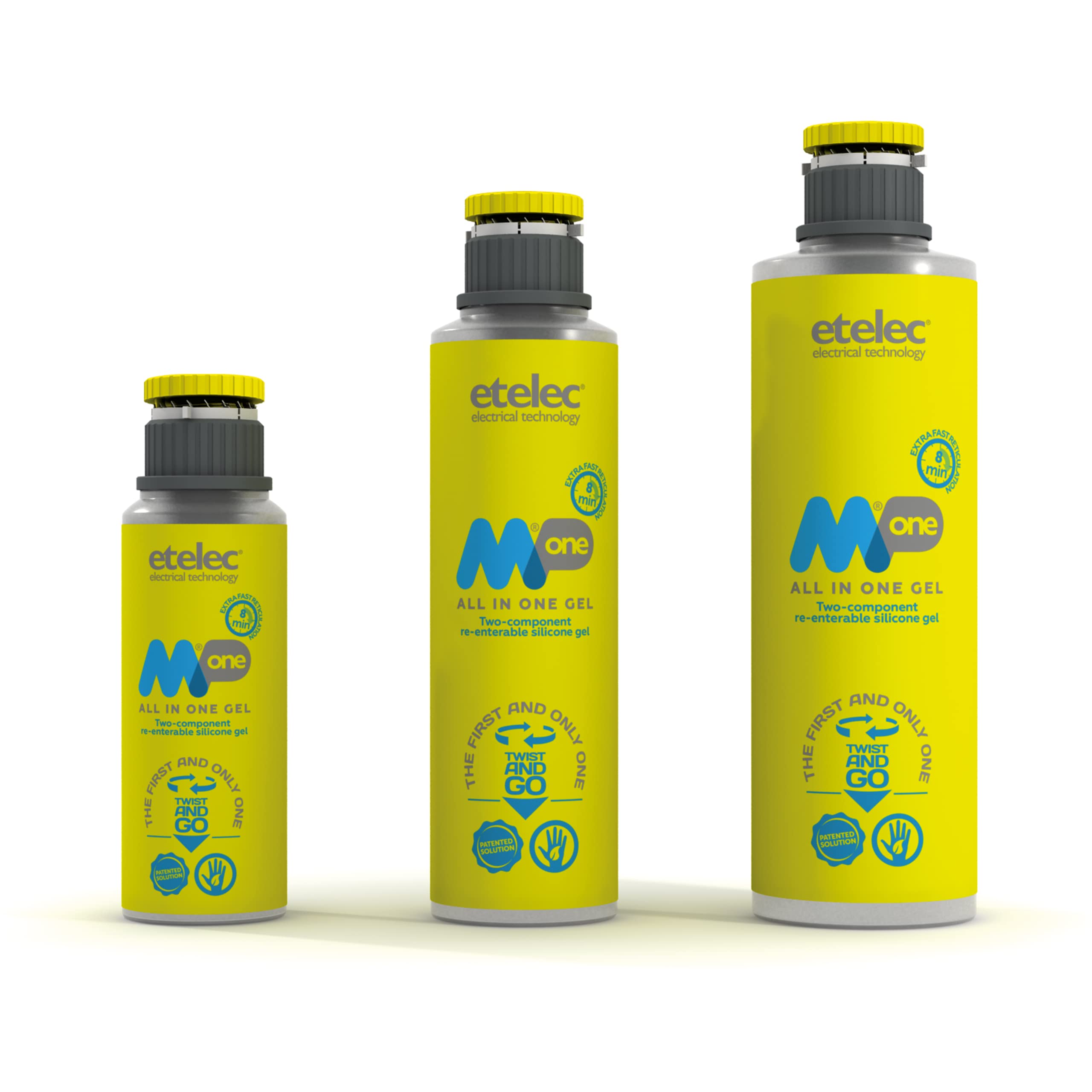 Etelec Mpone Mpone Gel de silicona Monoflacone, relleno aislante eléctrico, cajas de derivación (MP106-0.600 litros)