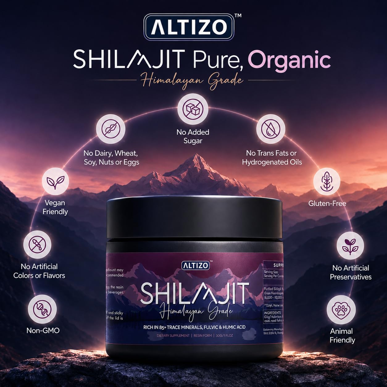 Himalayan Shilajit Resin 30g, Pure Natural Mineral Resin with Fulvic Acid & Trace Minerals, High Altitude Shilajit for Men & Women, Daily Wellness Support, Easy to Dissolve, 2 Month Supply — Amazon image 3