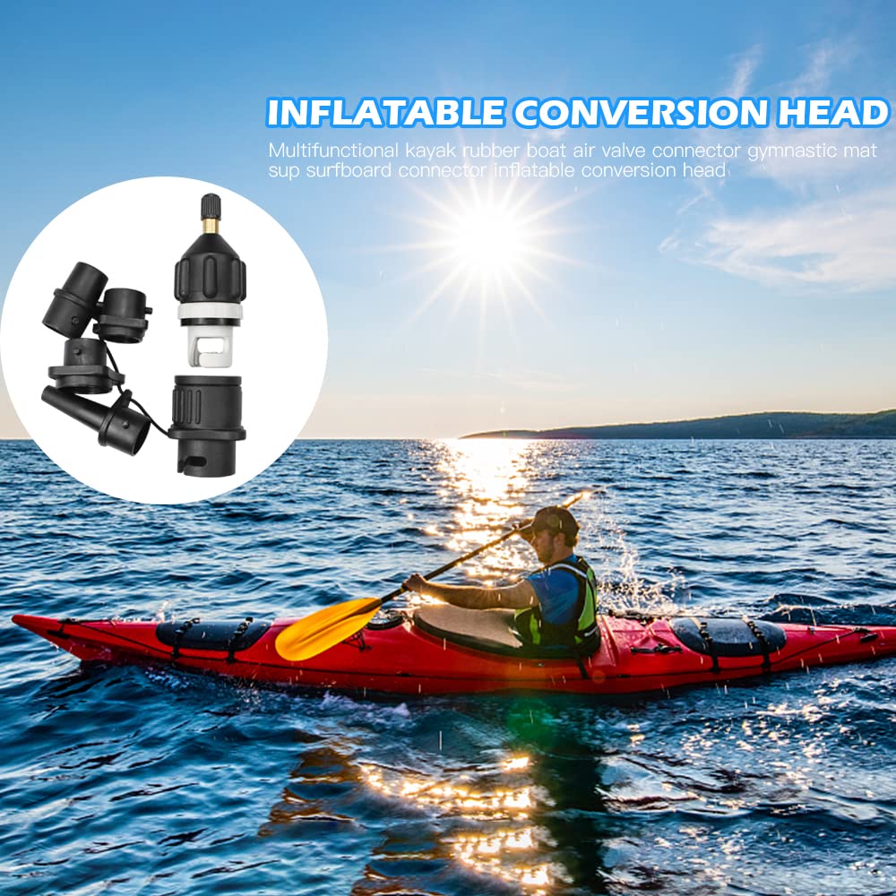 YapitHome Adaptateur de Pompe Sup Adaptateur de Valve Standard avec 4 Buses pour Bateau à Rames Gonflable,Planche de Stand up Paddle, Kayak YapitHome Adaptateur de Pompe Sup Adaptateur de Valve Standard avec 4 Buses pour Bateau à Rames Gonflable,Planche de Stand up Paddle, Kayak