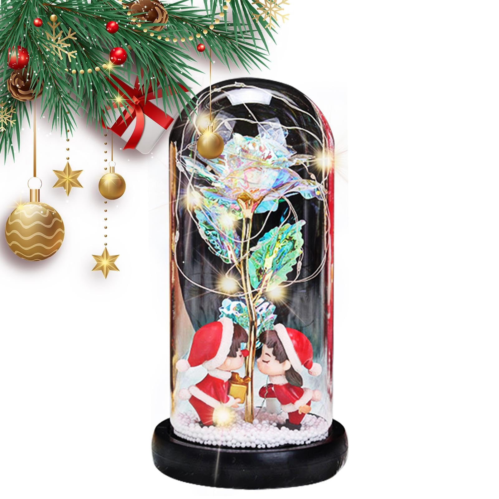 Amazon.co.jp: クリスマススノードームライト | 音楽付きクリスマス