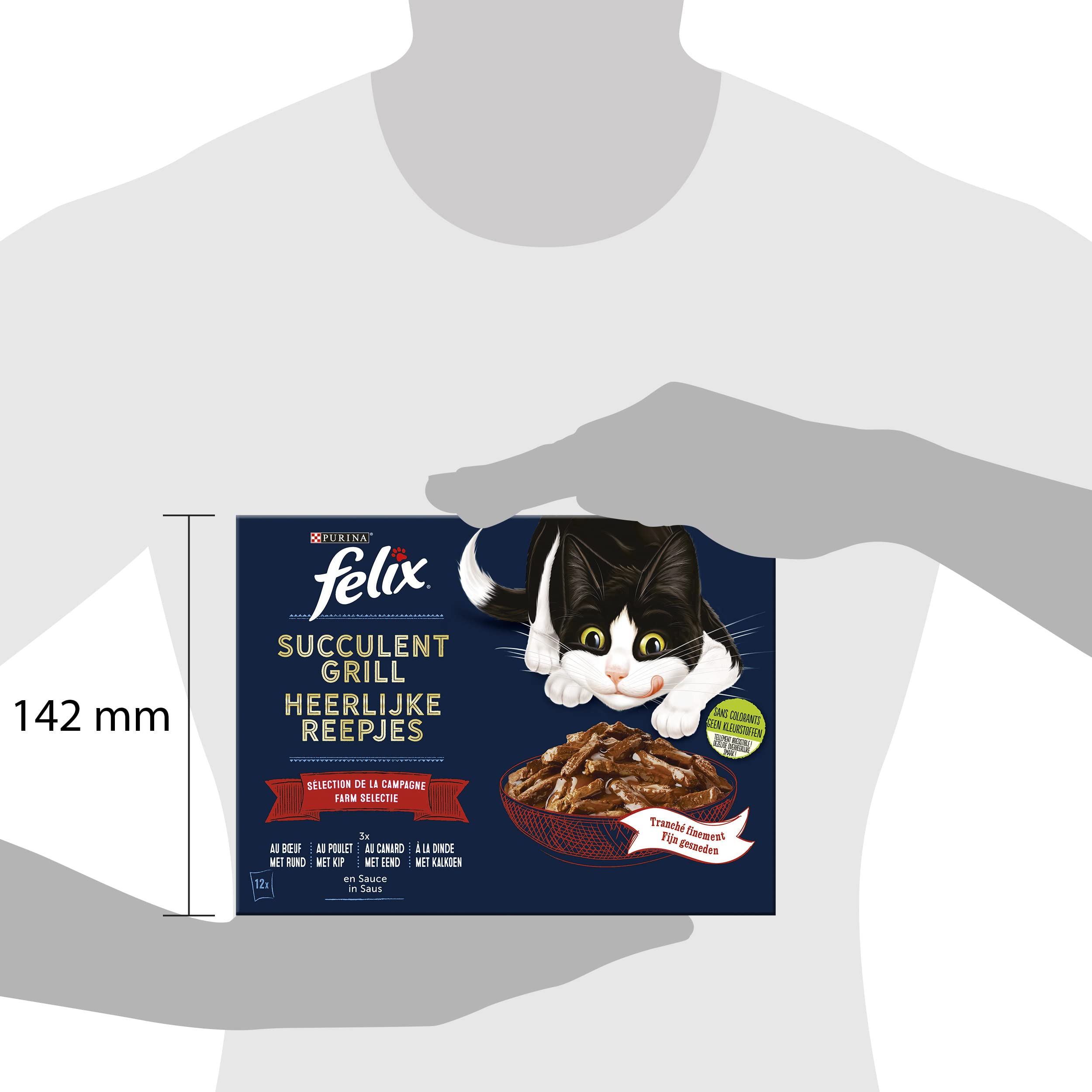 Felix Karma dla Kotów, Wołowina/Kurczak/Kaczka/Indyk, 6 x (12 x 80 g)