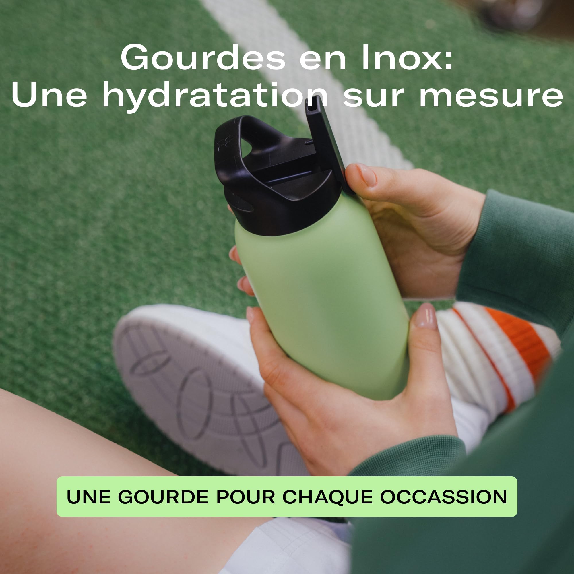 waterdrop® Gourde avec Paille 1 L - Gourde Isotherme, Bouteille d'eau en Acier Inoxydable, 24h Froid - 12h Chaud, Anti-fuite & Résistante, Bouteille Isotherme pour Boissons Chaudes et Froides
