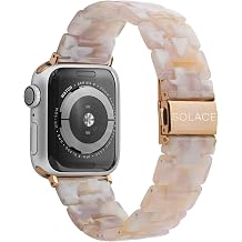 Solace Bands Lightweight Perma Watch Band - Universal Fit for Apple Watch Bands for Women & Men, iWatch Bands for 38mm 40mm 41mm 42mm 44mm 45mm 49mm Ultra, SE, Series 11 10 9 8 7 6 5-1 Matte Solid