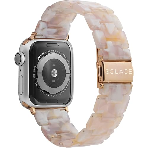 Solace Bands Lightweight Perma Watch Band - Universal Fit for Apple Watch Bands for Women & Men, iWatch Bands for 38mm 40mm 41mm 42mm 44mm 45mm 49mm Ultra, SE, Series 11 10 9 8 7 6 5-1 (Matte Solid)