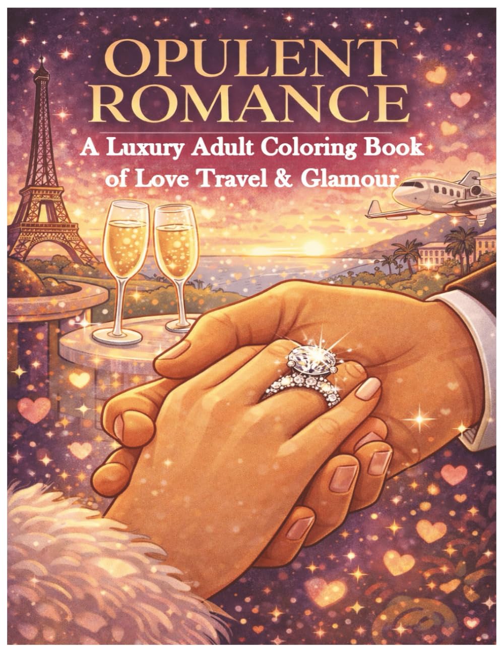 Opulent Romance, A Luxury Adult Coloring Book of Love, Travel & Glamour: An Elegant Coloring Collection of Sophisticated Love