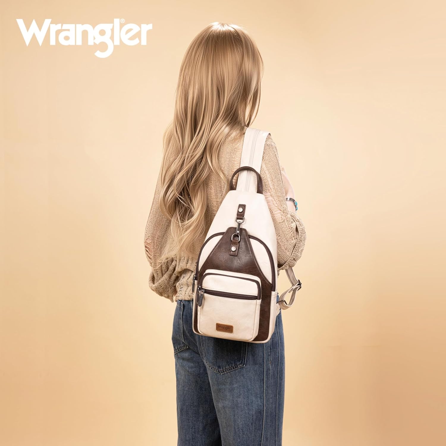 Montana West Wrangler Convertible Backpack Bag for Women Fashion Crossbody Bags with Adjustable Sling Backpack One Shoulder Backpack for Hiking Travel WG290-347TN-CF